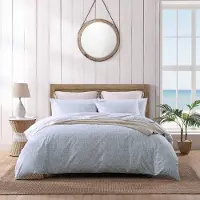 Tommy Bahama - Parure de lit rversible en coton avec housse de couette et taies assorties - Dcoration ctire (Koya Bay Blue King)