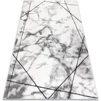 Rugsx Tapis moderne COZY Lina, géométrique, marbre - Structural deux niveaux de molleton gris 80x150 cm