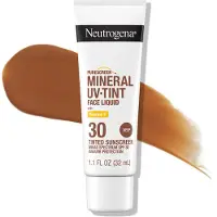 Neutrogena Purerescreen + Scred de teint pour le visage avec un cran solaire minral large spectre SPF 30 avec de l'oxyde de zinc et de la vi