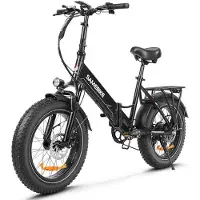 Samebike Vélo Électrique - - LOTDM200-II-FT-BK - 48V 13Ah - Autonomie 60-120 km - 20 pouces