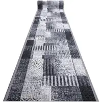 Rugsx TAPIS DE COULOIR antidérapant ESSENZA gris 100 cm 100x590 cm