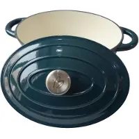 Baumalu Plat à four 30 cm - Forme ovale - Bleu vert