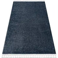 Rugsx Tapis SEVILLA PC00B rayures bleu Franges berbère marocain shaggy 120x170 cm