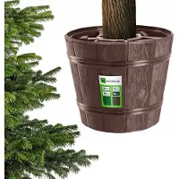 Kadax Support pour sapin de Noël "Taden", brun Support pour sapin de Noël, hauteur d'arbre jusqu'à 280 cm