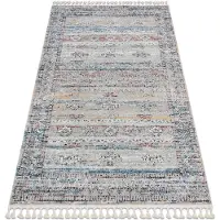 Rugsx Tapis moderne BELLE BN25A beige et bleu Franges 160x220 cm
