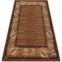 Rugsx BCF Tapis Morad FELIKS cadre, feuilles classique - marron 300x400 cm