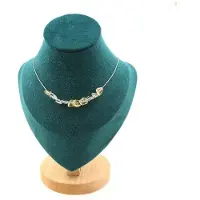 Bijoux Collier - - Citrine du Brésil - 10 perles - Acier inoxydable - Longueur personnalisable