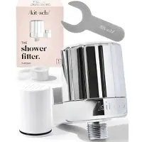 Raw Organic Pommeau de douche filtrant pour eau dure - Adoucisseur d'eau pour cheveux, ongles et peau, vitamines, limine les m taux lourds et les sub