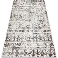Rugsx Tapis Structural SOLE D3732 aztèque, diamants - tissé à plat beige 80x250 cm