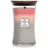 Woodwick Bougie en forme de sablier , grande taille, Shoreline - Cire de soja de qualité supérieure, Pluswick Innovation, mèche en bois fabriquée