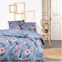 TODAY Set husa pilota Floral, Bumbac, 240x220cm, 2 Leg Fete, Multicolor