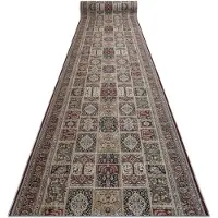 Rugsx TAPIS DE COULOIR antidérapant LOTUS CASSETTES 39980 Oriental beige / rouge lavable 120cm 120x190 cm
