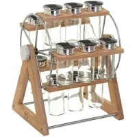 Northix Support roue 15 pots à épices bambou - 5 five simply smart