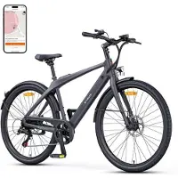 KUKIRIN N1 Air - Vélo Électrique 28 Pouces - Autonomie 100 Km - Batterie 36 V 10 Ah - Moteur 250 W - Freins À Disque - Gris