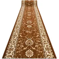 Rugsx TAPIS DE COULOIR BCF MORAD Klasyk classique marron 90 cm 90x400 cm