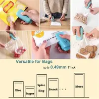 Semoic 2PCS Mini Scellant de Sac 2 en 1 Thermoscellage Portatif et