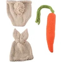 Exogio Accessoires de photographie pour nouveau-né, tenues tricotées pour bébé garçon et fille