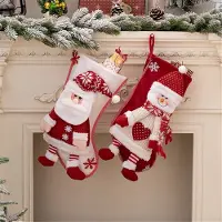 Torribaly Bas de Noël, chaussettes à bonbons, décoration de Noël pour la maison, sacs cadeaux, ornements suspendus pour sapin de Noël