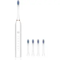 Torribaly Brosse à dents électrique rechargeable, brosse souple universelle, brosse à dents électrique portable pour la maison, ensemble A