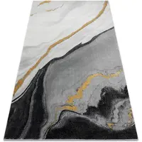 Rugsx Tapis EMERALD exclusif 1017 glamour, élégant marbre noir / or 80x150 cm