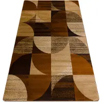 Rugsx Tapis ROYAL H387 Géométrique - marron / moutarde beige 200x290 cm