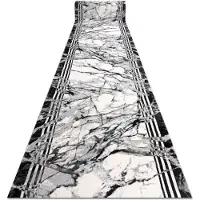 Rugsx Tapis de couloir TULS 51210 moderne, Marbre anthracite 100 cm 100x800 cm