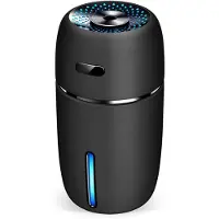 Jojomino Mini humidificateur de voiture USB 200 ml, portable, avec veilleuse LED 7 couleurs, modes de brume réglables et silencieux, idéal pour les voyages