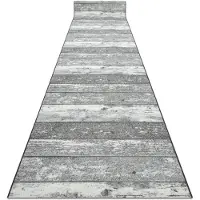 Rugsx TAPIS DE COULOIR antidérapant 120 cm Bois, planche gris 120x550 cm