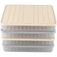 Torribaly Lot de 4 boîtes de conservation en plastique pour réfrigérateur et congélateur