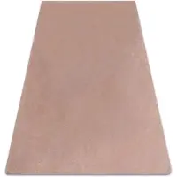 Rugsx Tapis POSH Shaggy noir très épais, en peluche, antidérapant, rose pâle 50x80 cm