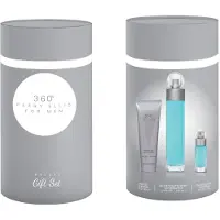 Perry Ellis Coffret cadeau 3 pi ces 360 - Eau de Cologne pour homme - 100 ml EDT, 85 ml Gel douche, 75 ml EDT, mini vaporisateur de voyage - Id e