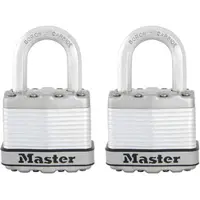 Master Lock Cadenas robuste M1XT Magnum avec cl , lot de 2, cl s identiques, argent