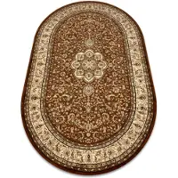 Rugsx Tapis ROYAL ADR ovale modèle 521 marron 150x250 cm