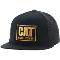 CAT Casquette plate Caterpillar Diesel Power pour homme, noire, taille unique