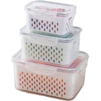 Torribaly Boîte scellée pour réfrigérateur et congélateur, conservation des fruits égouttés, Food-Gr
