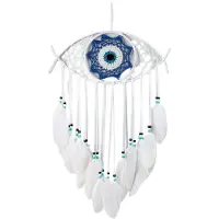 Typecat Attrape-rêves pour chambre à coucher, macramé tissé à la main, décoration murale, porte-bonheur, cadeau de bénédiction, 1