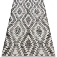 Rugsx Tapis moderne MUNDO D7461 diamants 3D extérieur gris / beige 140x190 cm