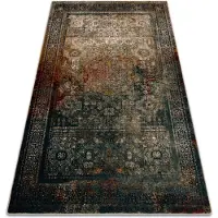 Rugsx Tapis en laine OMEGA MAMLUK Rosette vintage émeraude 100x150 cm
