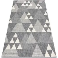 Rugsx Tapis SPRING 20409332 triangles, à cordes, à boucles - gris 160x230 cm