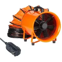 DUOKU Ventilateur Portable--300 W-Ventilateur d'Extraction-5 m Tuyau de Conduit-1720 CFM-pour Poussière et Fumée