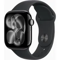 Apple Watch Series 11 GPS 42 mm Aluminium Noir de jais MEQU4 M/L Bracelet Sport noir