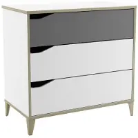CBA Chiffonnier Gerry-gris clair/blanc mat/chêne Kronberg