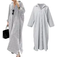 Semoic Chemise décontractée à manches longues et boutons pour femme