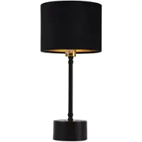 Helloshop26 Lampe de table lampe de bureau métal flanelle noir cuivre E14 39 cm 03_0002510