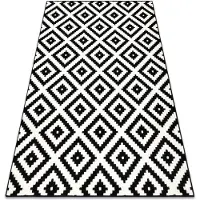 Rugsx BCF Tapis Morad RUTA diamants, géométrique - noir / crème 200x300 cm