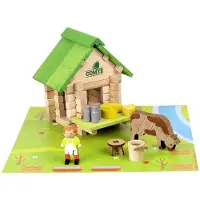 Jeujura Jeu de construction - - Le chalet du Comté - 60 pièces - Hêtre - Fabriqué en France