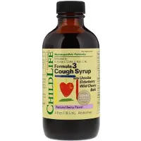 ChildLife Essentials, Essentials, Sirop pour la Toux Formule 3, Sans Alcool, Baie Naturelle, 4 fl oz (118,5 ml)