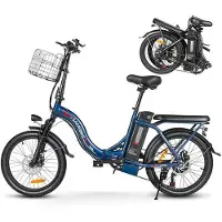 KUKIRIN Cy20-Ft-Db 250w E-Bike 20 Inch Fat Tyre Folding Bike 36 V/13 Ah Battery, Maximum Range Up To 60-110 Km, Off-Road Mountain,
