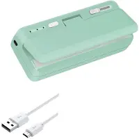Melitt Scelleuse de Sacs, Chargeur USB, Sacs de Chips, Thermoscelleuse, Referme les Sacs en Plastique pour Collations, Thermoscellage et Coupe-Vert