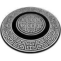 Rugsx Tapis GLOSS cercle moderne 6776 85 élégant, cadre, grec noir / ivoire cercle 200 cm